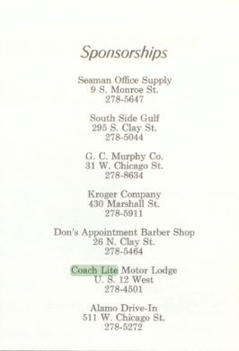 Chester Motel (Econolodge) - 1970 Coldwater High Yearbook Mention (newer photo)